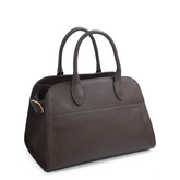 Темно-коричнева сумка шкіряна PEGGY 06244