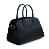 Чорна сумка шкіряна PEGGY 06244