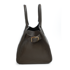 Темно-коричнева сумка шкіряна PEGGY 06244