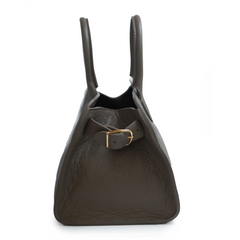 Темно-бежева сумка шкіряна PEGGY 06244