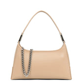 Бежева сумка-багет з цепочкою шкіряна 433-30-BEIGEFONCE