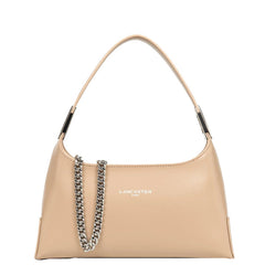 Бежева сумка-багет з цепочкою шкіряна 433-30-BEIGEFONCE